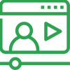 icona video verde